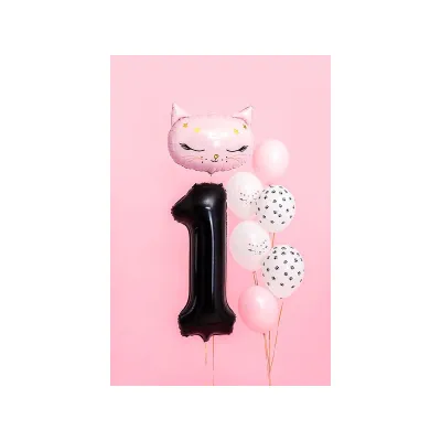 Grande Palloncino in folio nero numero 1 – 86 cm