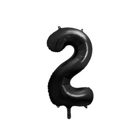 Grande Palloncino in foil nero numero 2 – 86 cm