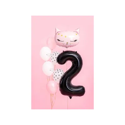 Grosser Folienballon Schwarz Zahl 2 – 86 cm