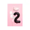 Large Foil Balloon Black Number 2 – 86 cm
