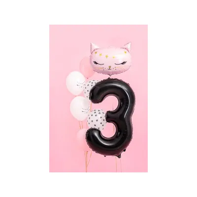 Grosser Folienballon Schwarz Zahl 3 – 86 cm