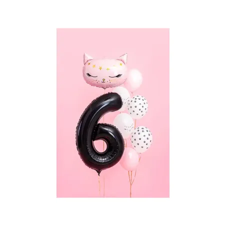 Large Foil Balloon Black Number 6 – 86 cm