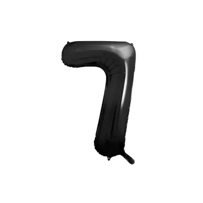 Grosser Folienballon Schwarz Zahl 7 – 86 cm