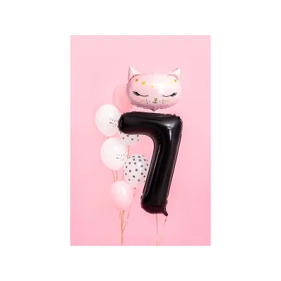Grosser Folienballon Schwarz Zahl 7 – 86 cm
