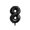 Grand ballon en aluminium noir chiffre 8 – 86 cm