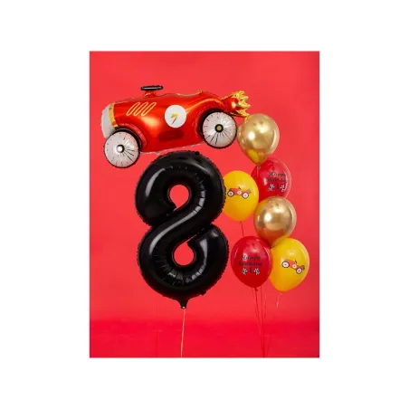 Grande Palloncino in Foil Nero Numero 8 – 86 cm
