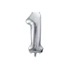 Grande Palloncino in foil argento numero 1 – 86 cm