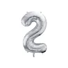 Grande Palloncino in Foil Argento Numero 2 – 86 cm