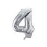 Large Foil Balloon Silver Number 4 – 86 cm