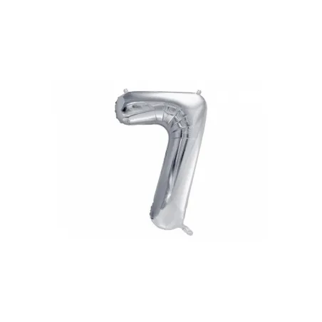 Large Foil Balloon Silver Number 7 – 86 cm