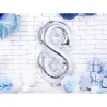 Large Foil Balloon Silver Number 8 – 86 cm
