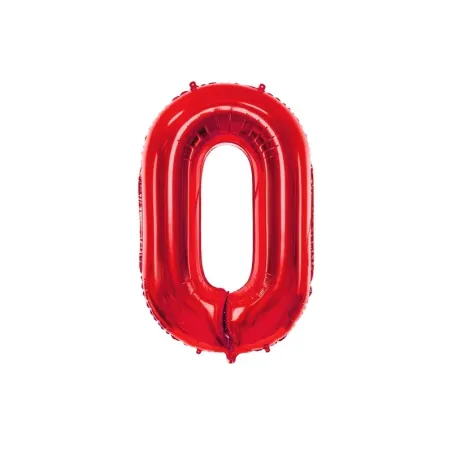 Large Red Balloon Number 0 – 86 cm