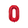 Large Red Balloon Number 0 – 86 cm