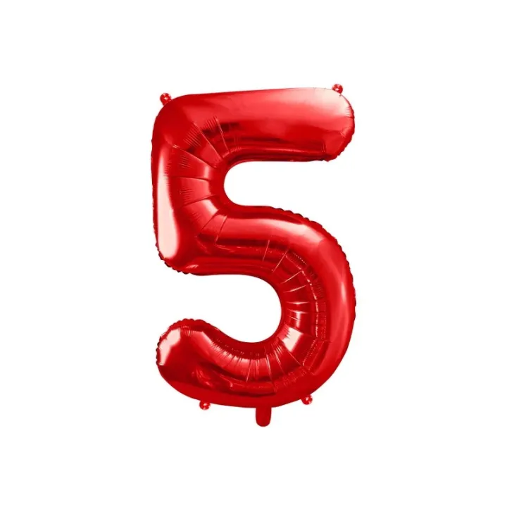 Grande Palloncino rosso numero 5 – 86 cm