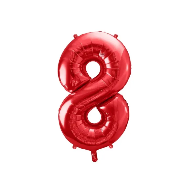 Grande Palloncino rosso numero 8 – 86 cm