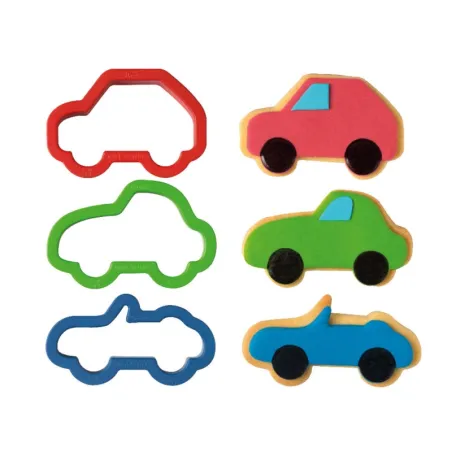 Set di tagliabiscotti auto, 3 modelli, per biscotti