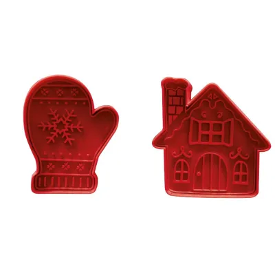 Ausstecher mit Auswerfer Weihnachtsmotive, 2er Set