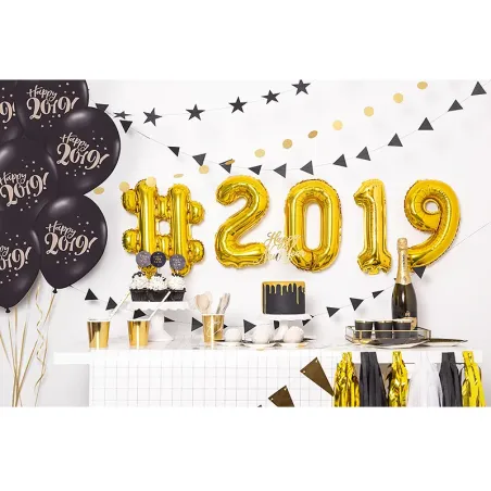 Golden Balloon Hashtag Symbol – 35 cm