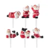 Cake topper Santas, 6 designs