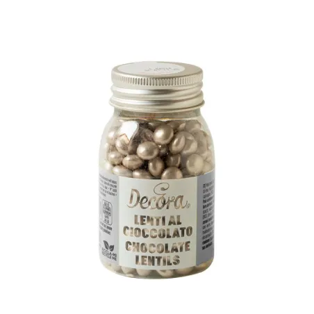 Lentilles de chocolat Mini Argent, 80 g