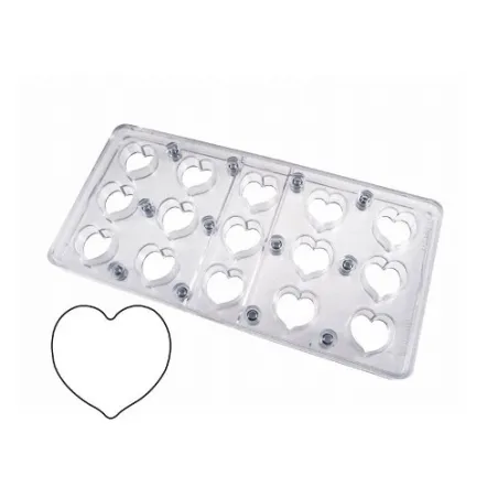 Magnetic Mould praline mold hearts, 15 pralines