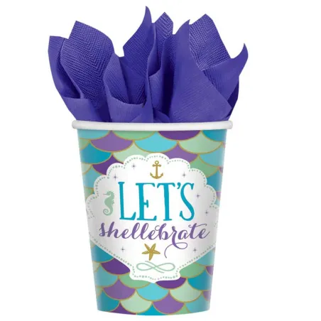 Bicchiere Mermaid Wishes 250 ml, 8 pezzi