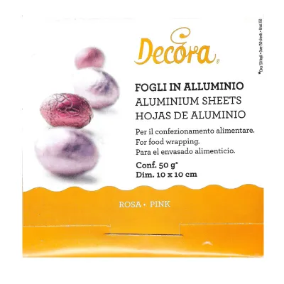 Aluminum foil chocolate pink, 150 pieces