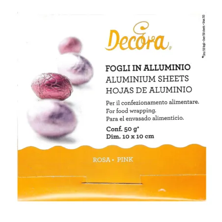 Aluminum foil chocolate pink, 150 pieces