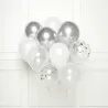 Bouquet di palloncini argento, 10 pezzi