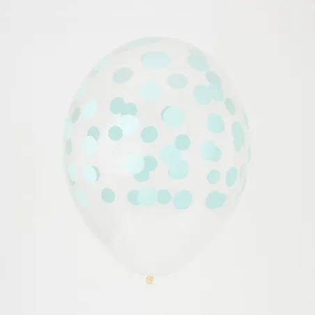 Palloncino con puntini turchesi, 5 pezzi