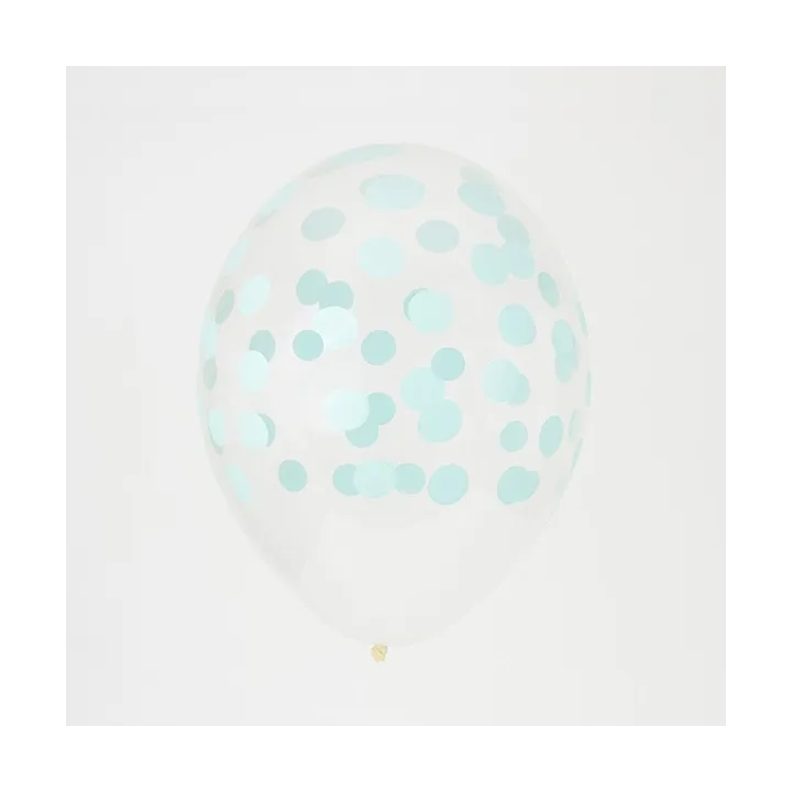 Ballon mit Türkis Punkten, 5 Stück