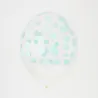 Palloncino con puntini turchesi, 5 pezzi