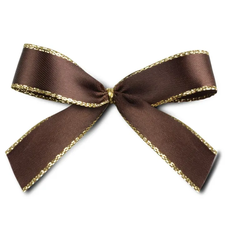 Noeud avec clip, marron/or