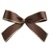 Fiocco con clip, marrone/oro