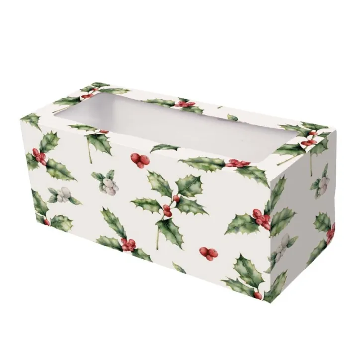 Boîte Bûche Noël, 30.4 x 12.7 x 12.7 cm