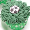 Décoration en sucre seulement football, 12 pièces