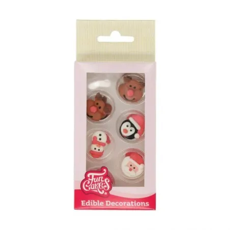Sugar decorations Merry Christmas, 12 pieces