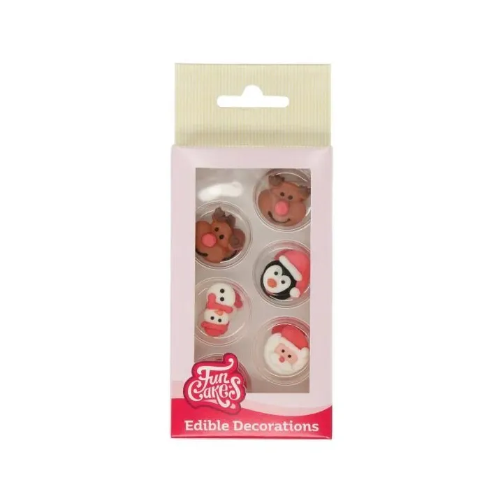 Sugar decorations Merry Christmas, 12 pieces