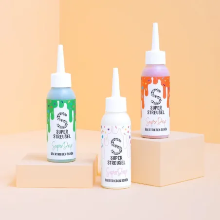 Set di 3 pezzi di glassa per torte a goccia Super Sprinkles