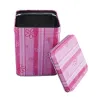 Tea caddy Pink flowers, 86 x 86 x 110 mm