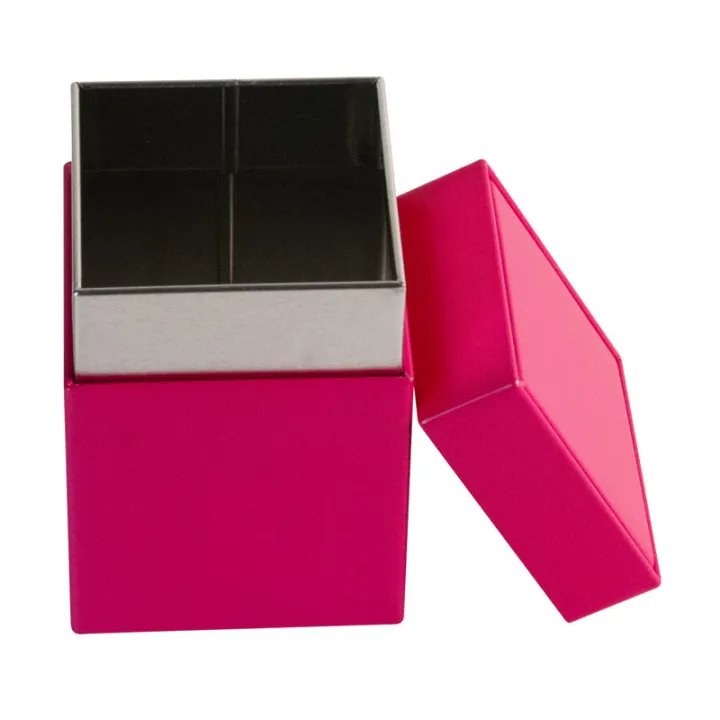Porta tè rosa, 78 x 78 x 110 mm