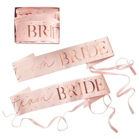 Team Bride sashes, 6 pieces