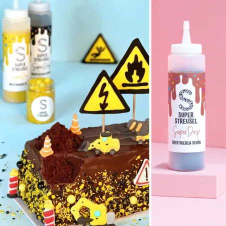 Super Sprinkles Glassa per torte a goccia marrone, 300 g