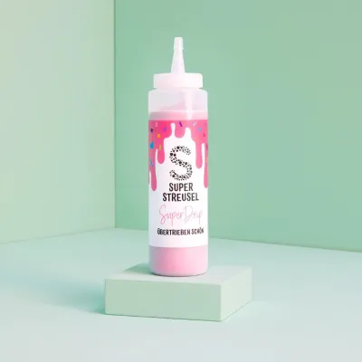 Super Streusel Drip Cake Glasur Pastell Rosa, 300 g