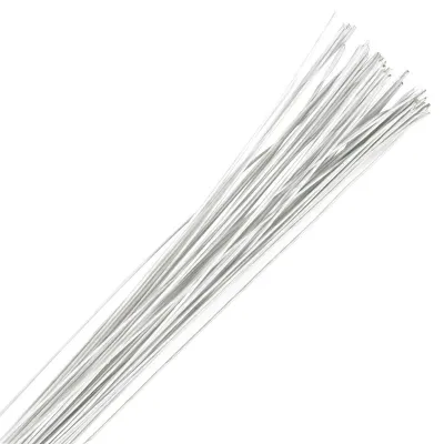 Blumendraht weiss, Stärke 20, 20 Stück