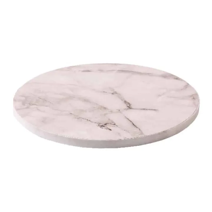 Plateau à tarte rond Ø 40 cm, blanc marbré
