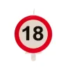 Bougie Panneau d'interdiction 18 ans, 6.3 cm