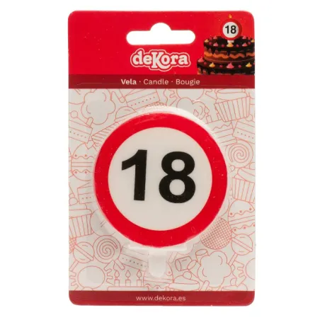 Candle prohibition sign 18 years, 6.3 cm
