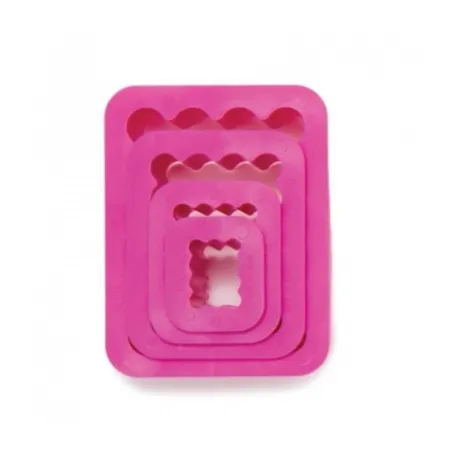 Cookie cutter set rectangle fluted, 4-piece