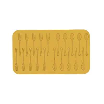Hüppen silicone spoon and fork mold, 20 pieces